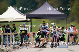 08.10.2022, Arcon, France (FRA): Louis Maquart (FRA), Hugo Tschirky (FRA), (l-r)  - French Summer Championships Cross-Country, sprint, Arcon (FRA). www.nordicfocus.com. © Thibaut/NordicFocus. Every downloaded picture is fee-liable.
