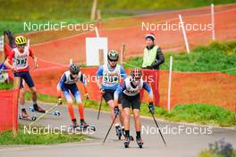 08.10.2022, Arcon, France (FRA): Matis Coux Bellemin Comte (FRA), Lorrain Eve (FRA), (l-r) - French Summer Championships Cross-Country, sprint, Arcon (FRA). www.nordicfocus.com. © Thibaut/NordicFocus. Every downloaded picture is fee-liable.