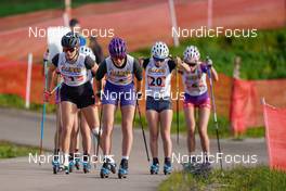 08.10.2022, Arcon, France (FRA): Daphne Patois (FRA), Jehanne Grosjean (FRA), (l-r) - French Summer Championships Cross-Country, sprint, Arcon (FRA). www.nordicfocus.com. © Thibaut/NordicFocus. Every downloaded picture is fee-liable.