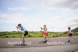 08.10.2022, Arcon, France (FRA): Enzo Hudry (FRA), Edouard Blaison (FRA), (l-r) - French Summer Championships Cross-Country, sprint, Arcon (FRA). www.nordicfocus.com. © Thibaut/NordicFocus. Every downloaded picture is fee-liable.