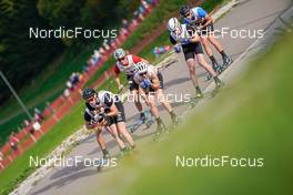 08.10.2022, Arcon, France (FRA): Mathis Desloges (FRA), Simon Chappaz (FRA), (l-r) - French Summer Championships Cross-Country, sprint, Arcon (FRA). www.nordicfocus.com. © Thibaut/NordicFocus. Every downloaded picture is fee-liable.