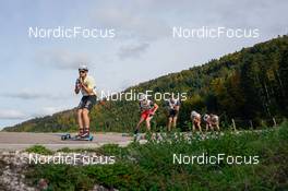 08.10.2022, Arcon, France (FRA): Antoine Hericher (FRA), Renaud Jay (FRA), (l-r) - French Summer Championships Cross-Country, sprint, Arcon (FRA). www.nordicfocus.com. © Thibaut/NordicFocus. Every downloaded picture is fee-liable.