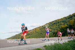 08.10.2022, Arcon, France (FRA): Milhan Laissus (FRA), Mathieu Blanc (FRA), Pierre Baverel (FRA), Baptiste Douillet (FRA), (l-r) - French Summer Championships Cross-Country, sprint, Arcon (FRA). www.nordicfocus.com. © Thibaut/NordicFocus. Every downloaded picture is fee-liable.