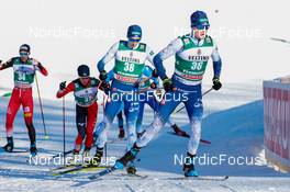08.01.2022, Val di Fiemme, Italy (ITA): Eero Hirvonen (FIN), Perttu Reponen (FIN), (l-r)  - FIS world cup nordic combined men, individual gundersen HS106/10km, Val di Fiemme (ITA). www.nordicfocus.com. © Volk/NordicFocus. Every downloaded picture is fee-liable.