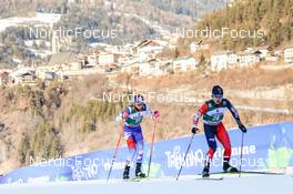 08.01.2022, Val di Fiemme, Italy (ITA): (l-r), Tomas Portyk (CZE), Jared Shumate (USA) - FIS world cup nordic combined men, individual gundersen HS106/10km, Val di Fiemme (ITA). www.nordicfocus.com. © Volk/NordicFocus. Every downloaded picture is fee-liable.