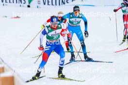 09.01.2022, Val di Fiemme, Italy (ITA): (l-r), Tomas Portyk (CZE), Edgar Vallet (FRA) - FIS world cup nordic combined men, individual gundersen HS106/10km, Val di Fiemme (ITA). www.nordicfocus.com. © Volk/NordicFocus. Every downloaded picture is fee-liable.