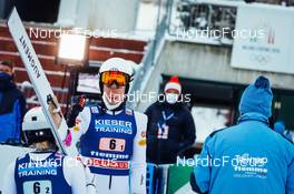 07.01.2022, Val di Fiemme, Italy (ITA): Martin Fritz (AUT), Annalena Slamik (AUT), (l-r)  - FIS world cup nordic combined men, mixed team HS106, Val di Fiemme (ITA). www.nordicfocus.com. © Volk/NordicFocus. Every downloaded picture is fee-liable.