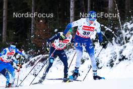 15.01.2022, Klingenthal, Germany (GER): David Mach (GER), Perttu Reponen (FIN), (l-r)  - FIS world cup nordic combined men, individual gundersen HS140/10km, Klingenthal (GER). www.nordicfocus.com. © Volk/NordicFocus. Every downloaded picture is fee-liable.