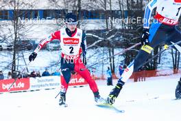 15.01.2022, Klingenthal, Germany (GER): Ryota Yamamoto (JPN), Kristjan Ilves (EST), (l-r)  - FIS world cup nordic combined men, individual gundersen HS140/10km, Klingenthal (GER). www.nordicfocus.com. © Volk/NordicFocus. Every downloaded picture is fee-liable.