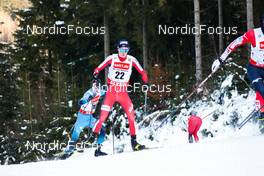 15.01.2022, Klingenthal, Germany (GER): Einar Luraas Oftebro (NOR) - FIS world cup nordic combined men, individual gundersen HS140/10km, Klingenthal (GER). www.nordicfocus.com. © Volk/NordicFocus. Every downloaded picture is fee-liable.