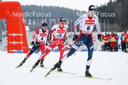 16.01.2022, Klingenthal, Germany (GER): (l-r), Ryota Yamamoto (JPN), Espen Andersen (NOR), Joergen Graabak (NOR) - FIS world cup nordic combined men, individual gundersen HS140/10km, Klingenthal (GER). www.nordicfocus.com. © Volk/NordicFocus. Every downloaded picture is fee-liable.