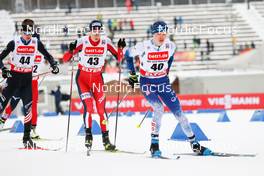 16.01.2022, Klingenthal, Germany (GER): (l-r), Jasper Good (USA), Einar Luraas Oftebro (NOR), Perttu Reponen (FIN) - FIS world cup nordic combined men, individual gundersen HS140/10km, Klingenthal (GER). www.nordicfocus.com. © Volk/NordicFocus. Every downloaded picture is fee-liable.