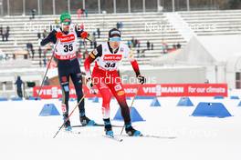 16.01.2022, Klingenthal, Germany (GER): (l-r), Wendelin Thannheimer (GER), Philipp Orter (AUT) - FIS world cup nordic combined men, individual gundersen HS140/10km, Klingenthal (GER). www.nordicfocus.com. © Volk/NordicFocus. Every downloaded picture is fee-liable.