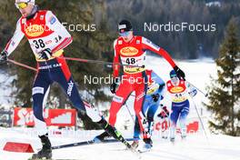 28.01.2022, Seefeld, Austria (AUT): (l-r), Espen Bjoernstad (NOR), Simen Tiller (NOR) - FIS world cup nordic combined men, individual gundersen HS109/5km, Seefeld (AUT). www.nordicfocus.com. © Volk/NordicFocus. Every downloaded picture is fee-liable.