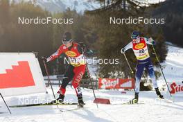 28.01.2022, Seefeld, Austria (AUT): (l-r), Kodai Kimura (JPN), Jesse Paeaekkoenen (FIN) - FIS world cup nordic combined men, individual gundersen HS109/5km, Seefeld (AUT). www.nordicfocus.com. © Volk/NordicFocus. Every downloaded picture is fee-liable.