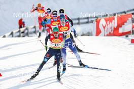 28.01.2022, Seefeld, Austria (AUT): (l-r), Fabian Riessle (GER), Otto Niittykoski (FIN) - FIS world cup nordic combined men, individual gundersen HS109/5km, Seefeld (AUT). www.nordicfocus.com. © Volk/NordicFocus. Every downloaded picture is fee-liable.