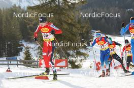 28.01.2022, Seefeld, Austria (AUT): (l-r), Andreas Skoglund (NOR), Vid Vrhovnik (SLO) - FIS world cup nordic combined men, individual gundersen HS109/5km, Seefeld (AUT). www.nordicfocus.com. © Volk/NordicFocus. Every downloaded picture is fee-liable.