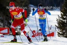28.01.2022, Seefeld, Austria (AUT): Aaron Kostner (ITA) - FIS world cup nordic combined men, individual gundersen HS109/7,5km, Seefeld (AUT). www.nordicfocus.com. © Volk/NordicFocus. Every downloaded picture is fee-liable.