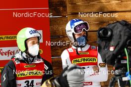 29.01.2022, Seefeld, Austria (AUT): (l-r), Mario Seidl (AUT), Tomas Portyk (CZE) - FIS world cup nordic combined men, individual gundersen HS109/10km, Seefeld (AUT). www.nordicfocus.com. © Volk/NordicFocus. Every downloaded picture is fee-liable.