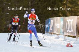 29.01.2022, Seefeld, Austria (AUT): (l-r), Niklas Malacinski (USA), Lukas Danek (CZE) - FIS world cup nordic combined men, individual gundersen HS109/10km, Seefeld (AUT). www.nordicfocus.com. © Volk/NordicFocus. Every downloaded picture is fee-liable.