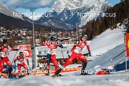 30.01.2022, Seefeld, Austria (AUT): Thomas Rettenegger (AUT), Manuel Einkemmer (AUT), Kodai Kimura (JPN), +35+, (l-r)  - FIS world cup nordic combined men, individual gundersen HS109/12.5km, Seefeld (AUT). www.nordicfocus.com. © Volk/NordicFocus. Every downloaded picture is fee-liable.