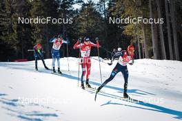 30.01.2022, Seefeld, Austria (AUT): Ilkka Herola (FIN), Jens Luraas Oftebro (NOR), Johannes Rydzek (GER), (l-r)  - FIS world cup nordic combined men, individual gundersen HS109/12.5km, Seefeld (AUT). www.nordicfocus.com. © Volk/NordicFocus. Every downloaded picture is fee-liable.