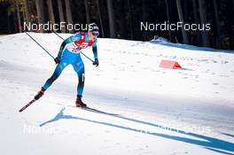 30.01.2022, Seefeld, Austria (AUT): Gael Blondeau (FRA) - FIS world cup nordic combined men, individual gundersen HS109/12.5km, Seefeld (AUT). www.nordicfocus.com. © Volk/NordicFocus. Every downloaded picture is fee-liable.