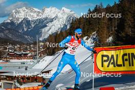30.01.2022, Seefeld, Austria (AUT): Raffaele Buzzi (ITA) - FIS world cup nordic combined men, individual gundersen HS109/12.5km, Seefeld (AUT). www.nordicfocus.com. © Volk/NordicFocus. Every downloaded picture is fee-liable.