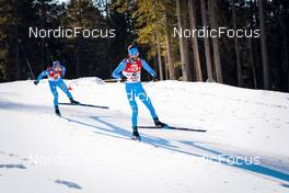 30.01.2022, Seefeld, Austria (AUT): Alessandro Pittin (ITA), Raffaele Buzzi (ITA), (l-r)  - FIS world cup nordic combined men, individual gundersen HS109/12.5km, Seefeld (AUT). www.nordicfocus.com. © Volk/NordicFocus. Every downloaded picture is fee-liable.