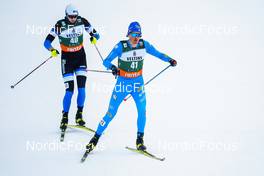 27.02.2022, Lahti, Finland (FIN): Timofei Borisov (RUS), Samuel Costa (ITA), (l-r)  - FIS world cup nordic combined men, individual HS130/10km, Lahti (FIN). www.nordicfocus.com. © Thibaut/NordicFocus. Every downloaded picture is fee-liable.