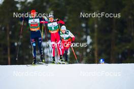 27.02.2022, Lahti, Finland (FIN): Johannes Rydzek (GER), Espen Andersen (NOR), (l-r)  - FIS world cup nordic combined men, individual HS130/10km, Lahti (FIN). www.nordicfocus.com. © Thibaut/NordicFocus. Every downloaded picture is fee-liable.