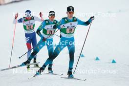 26.02.2022, Lahti, Finland (FIN): Matteo Baud (FRA), Antoine Gerard (FRA), (l-r) - FIS world cup nordic combined men, team sprint HS130/2x7.5km, Lahti (FIN). www.nordicfocus.com. © Modica/NordicFocus. Every downloaded picture is fee-liable.