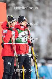 26.02.2022, Lahti, Finland (FIN): Jens Oftebro (NOR), Joergen Graabak (NOR), (l-r) - FIS world cup nordic combined men, team sprint HS130/2x7.5km, Lahti (FIN). www.nordicfocus.com. © Modica/NordicFocus. Every downloaded picture is fee-liable.