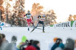 26.02.2022, Lahti, Finland (FIN): Philipp Orter (AUT), Vinzenz Geiger (GER), (l-r) - FIS world cup nordic combined men, team sprint HS130/2x7.5km, Lahti (FIN). www.nordicfocus.com. © Modica/NordicFocus. Every downloaded picture is fee-liable.