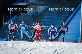 05.03.2022, Oslo, Norway (NOR): Emil Vilhelmsen (NOR), Jakob Eiksund Saethre (NOR), Taylor Fletcher (USA), (l-r)  - FIS world cup nordic combined, individual gundersen HS134/10km, Oslo (NOR). www.nordicfocus.com. © Thibaut/NordicFocus. Every downloaded picture is fee-liable.