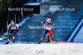05.03.2022, Oslo, Norway (NOR): Joergen Graabak (NOR), Akito Watabe (JPN), (l-r)  - FIS world cup nordic combined, individual gundersen HS134/10km, Oslo (NOR). www.nordicfocus.com. © Thibaut/NordicFocus. Every downloaded picture is fee-liable.