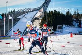 05.03.2022, Oslo, Norway (NOR): Kodai Kimura (JPN), Espen Bjoernstad (NOR), Terence Weber (GER), (l-r)  - FIS world cup nordic combined, individual gundersen HS134/10km, Oslo (NOR). www.nordicfocus.com. © Thibaut/NordicFocus. Every downloaded picture is fee-liable.