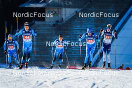 05.03.2022, Oslo, Norway (NOR): Alessandro Pittin (ITA), Gael Blondeau (FRA), Edgar Vallet (FRA), Samuel Costa (ITA), Rasmus Ahtava (FIN), (l-r)  - FIS world cup nordic combined, individual gundersen HS134/10km, Oslo (NOR). www.nordicfocus.com. © Thibaut/NordicFocus. Every downloaded picture is fee-liable.