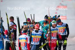 06.03.2022, Oslo, Norway (NOR): Eric Frenzel (GER), Lukas Greiderer (AUT), Jared Shumate (USA), (l-r), (l-r)  - FIS world cup nordic combined, individual gundersen HS134/10km, Oslo (NOR). www.nordicfocus.com. © Modica/NordicFocus. Every downloaded picture is fee-liable.