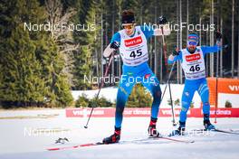 12.03.2022, Schonach, Germany (GER): Mael Tyrode (FRA), Alessandro Pittin (ITA), (l-r)  - FIS world cup nordic combined men, individual gundersen HS100/10km, Schonach (GER). www.nordicfocus.com. © Volk/NordicFocus. Every downloaded picture is fee-liable.