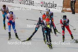 12.03.2022, Schonach, Germany (GER): Tomas Portyk (CZE), Johannes Rydzek (GER), Julian Schmid (GER), Hideaki Nagai (JPN), (l-r)  - FIS world cup nordic combined men, individual gundersen HS100/10km, Schonach (GER). www.nordicfocus.com. © Volk/NordicFocus. Every downloaded picture is fee-liable.
