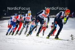 12.03.2022, Schonach, Germany (GER): Hideaki Nagai (JPN), Johannes Rydzek (GER), Julian Schmid (GER), (l-r)  - FIS world cup nordic combined men, individual gundersen HS100/10km, Schonach (GER). www.nordicfocus.com. © Volk/NordicFocus. Every downloaded picture is fee-liable.