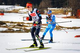 12.03.2022, Schonach, Germany (GER): Tristan Sommerfeldt (GER), Alessandro Pittin (ITA), (l-r)  - FIS world cup nordic combined men, individual gundersen HS100/10km, Schonach (GER). www.nordicfocus.com. © Volk/NordicFocus. Every downloaded picture is fee-liable.
