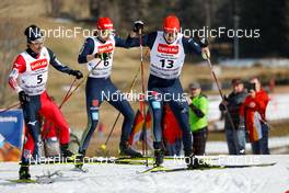 13.03.2022, Schonach, Germany (GER): Yoshito Watabe (JPN), Terence Weber (GER), Julian Schmid (GER), (l-r) - FIS world cup nordic combined men, individual gundersen HS100/10km, Schonach (GER). www.nordicfocus.com. © Volk/NordicFocus. Every downloaded picture is fee-liable.