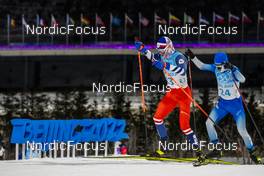 15.02.2022, Beijing, China (CHN): Jan Vytrval (CZE), Laurent Muhlethaler (FRA), (l-r)  - XXIV. Olympic Winter Games Beijing 2022, nordic combined men, individual gundersen HS140/10km, Beijing (CHN). www.nordicfocus.com. © Thibaut/NordicFocus. Every downloaded picture is fee-liable.