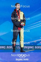 10.02.2022, Beijing, China (CHN): Vinzenz Geiger (GER) - XXIV. Olympic Winter Games Beijing 2022, nordic combined men, medals, Beijing (CHN). www.nordicfocus.com. © Thibaut/NordicFocus. Every downloaded picture is fee-liable.
