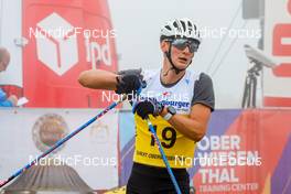 28.08.2022, Oberwiesenthal, Germany (GER): Antoine Gerard (FRA) - FIS Nordic Combined Summer Grand Prix men and women, individual gundersen HS105/10km men, Oberwiesenthal (GER). www.nordicfocus.com. © Volk/NordicFocus. Every downloaded picture is fee-liable.