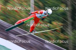 26.08.2022, Oberwiesenthal, Germany (GER): Florian Kolb (AUT) - FIS Nordic Combined Summer Grand Prix men and women, individual gundersen HS105/10km men, training+PCR, Oberwiesenthal (GER). www.nordicfocus.com. © Volk/NordicFocus. Every downloaded picture is fee-liable.