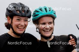 28.08.2022, Oberwiesenthal, Germany (GER): Silva Verbic (SLO), Ema Volavsek (SLO), (l-r)  - FIS Nordic Combined Summer Grand Prix men and women, individual gundersen HS105/5km women, Oberwiesenthal (GER). www.nordicfocus.com. © Volk/NordicFocus. Every downloaded picture is fee-liable.