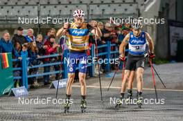 31.08.2022, Oberstdorf, Germany (GER): Ilkka Herola (FIN), Eero Hirvonen (FIN), (l-r)  - FIS Nordic Combined Summer Grand Prix men and women, individual gundersen HS137/10km men, Oberstdorf (GER). www.nordicfocus.com. © Volk/NordicFocus. Every downloaded picture is fee-liable.